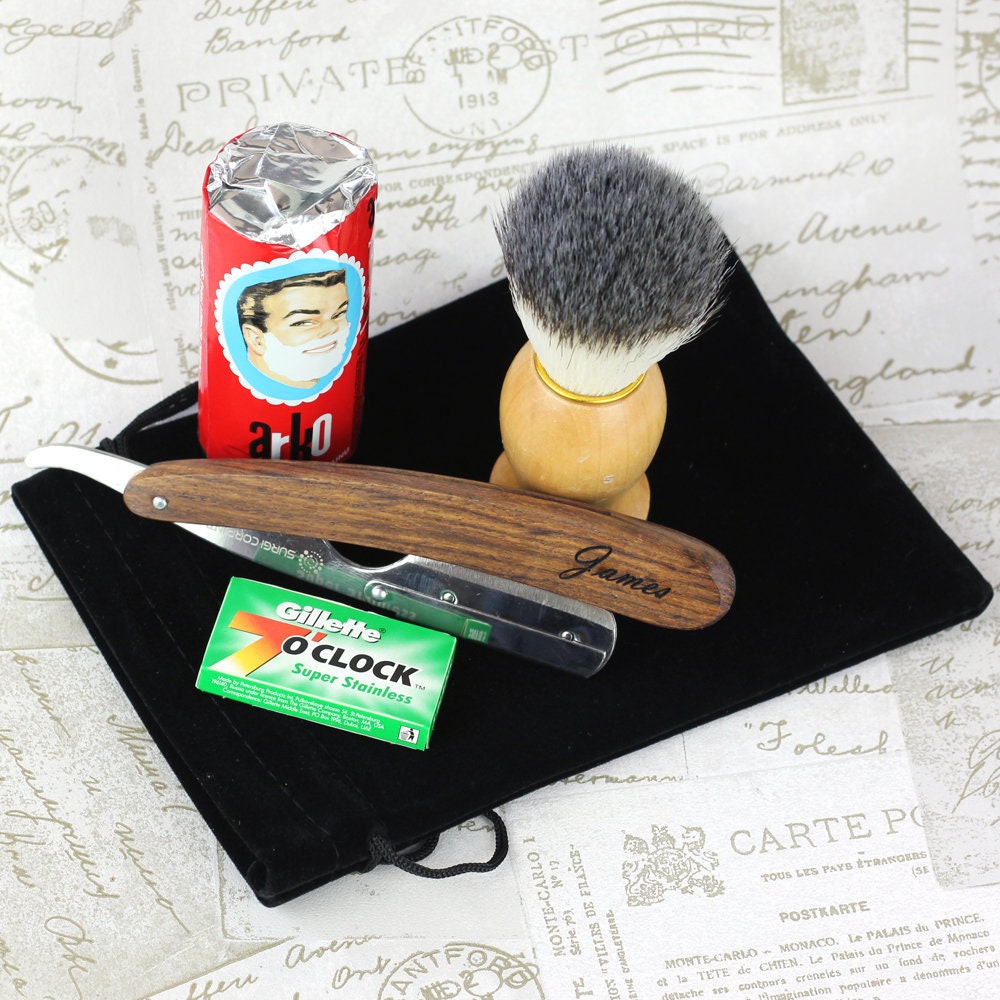 Personalised Straight Razor-Style Shavette Set – Classic Shaving Gift