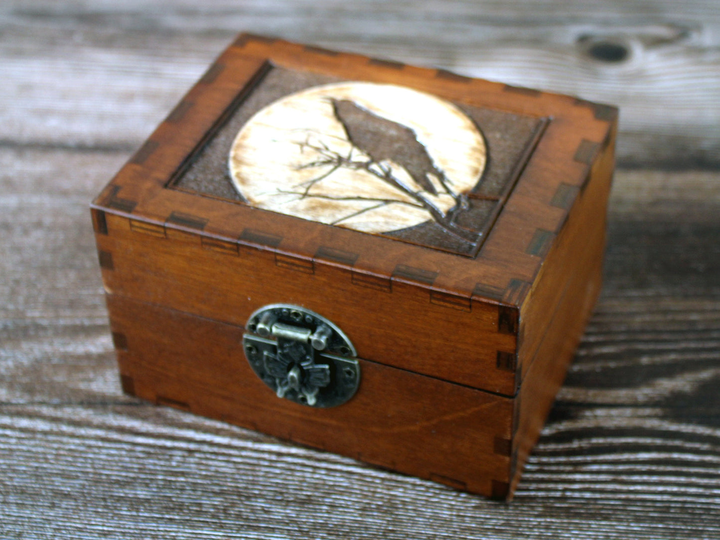 12 Bottle Apothecary Box β Crow/Raven Moon Design