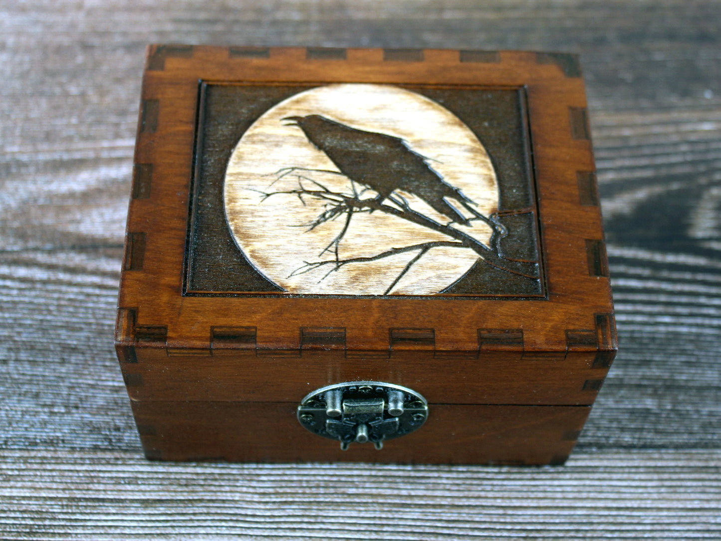 12 Bottle Apothecary Box β Crow/Raven Moon Design