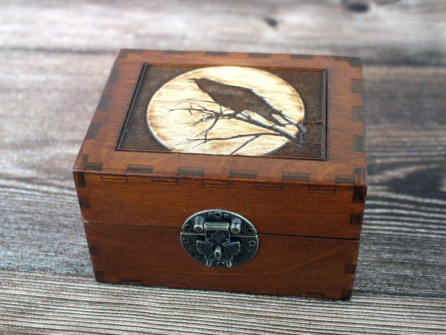 12 Bottle Apothecary Box β Crow/Raven Moon Design