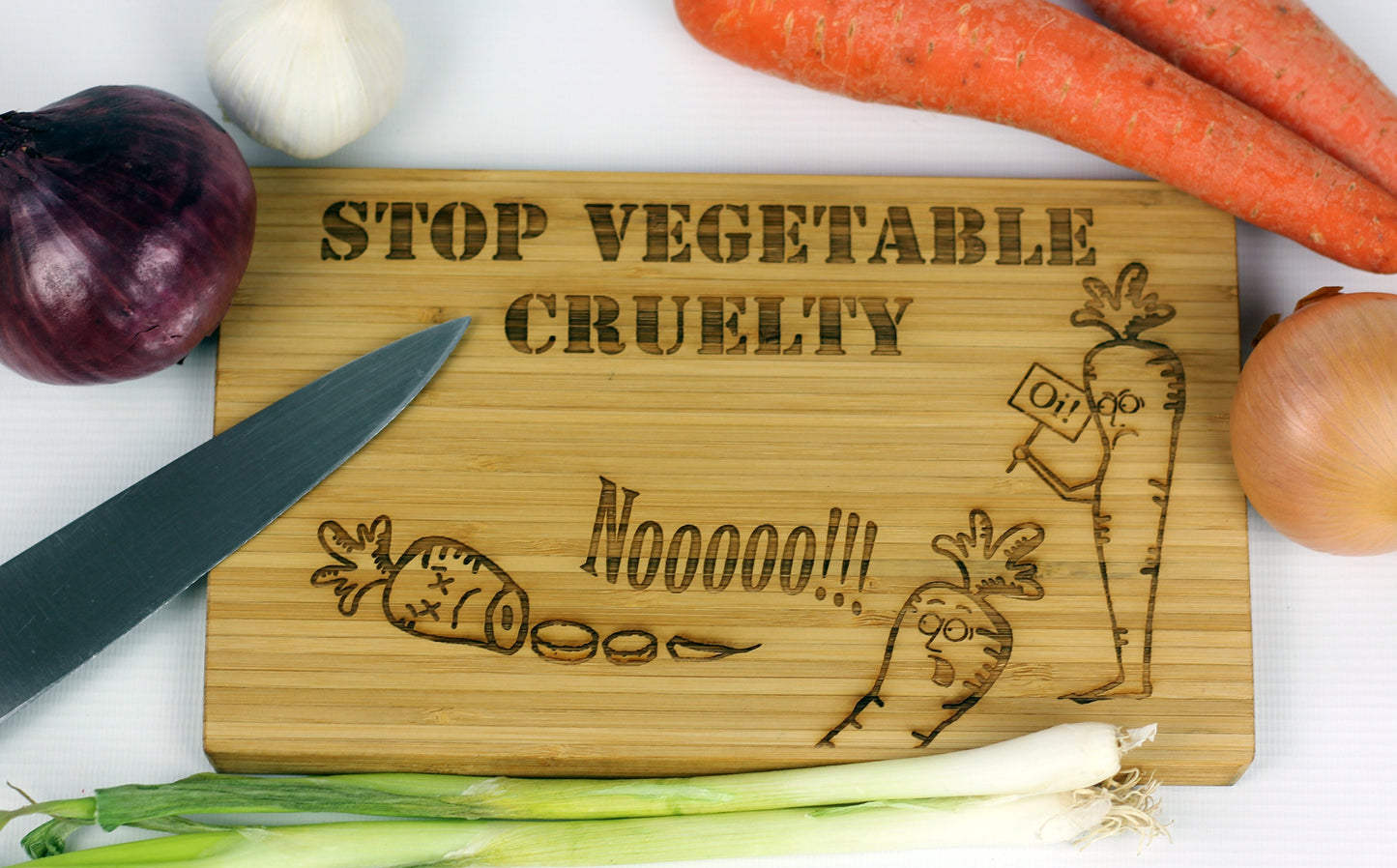 Small funny vegetable rights wooden chopping board, Personalised housewarming gift for vegan or vegetarian moving into new home, baker, cook
