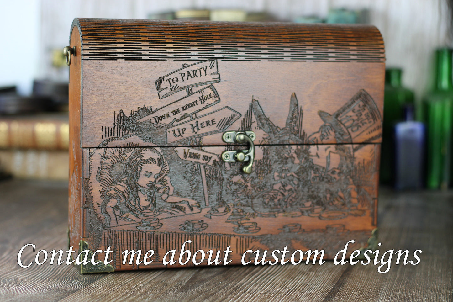 Handmade Wooden Handbag – Ouija Spirit Board Design