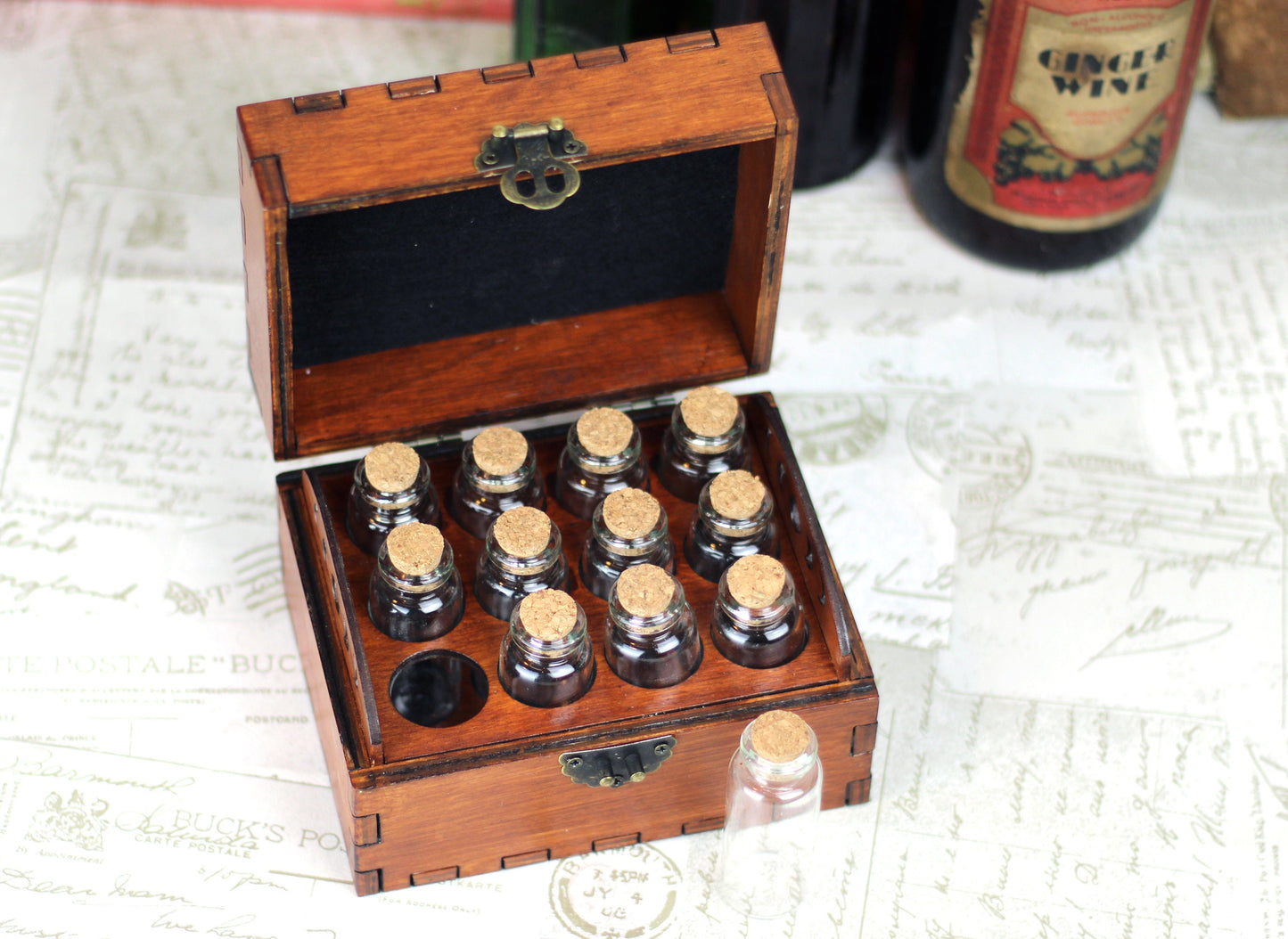 12 Bottle Apothecary Chest