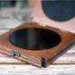 Obsidian Scrying Mirror in Maltese Cross Wooden Box - Seeing Eye Design