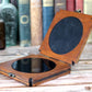 Obsidian Scrying Mirror in Maltese Cross Wooden Box – Tree of Life Design