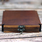 Obsidian Scrying Mirror in Maltese Cross Wooden Box – Tree of Life Design