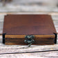 Obsidian Scrying Mirror in Maltese Cross Wooden Box - Seeing Eye Design