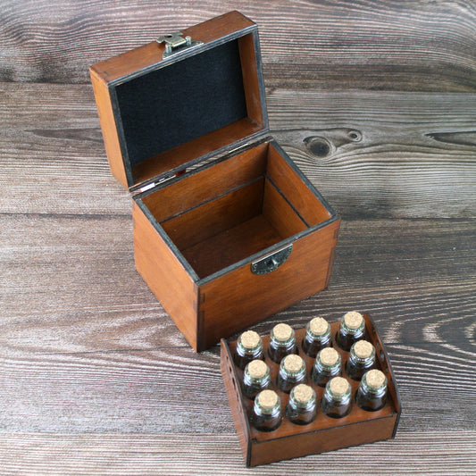 12 Bottle Two-Section Apothecary Chest – Personalised Option