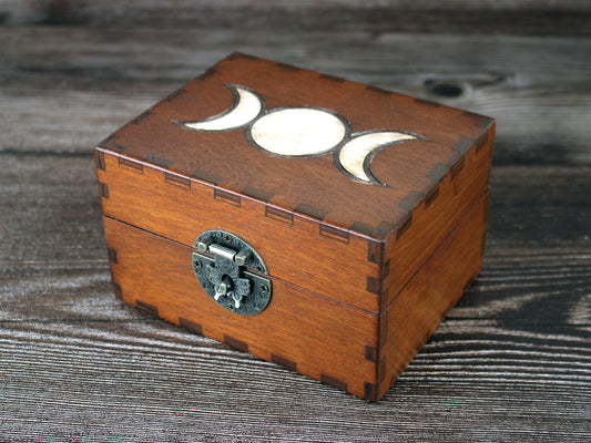12 Bottle Apothecary Chest -  Triple Goddess Design