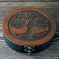 Round Obsidian Scrying Mirror - Tree of Life Design