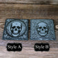 Pair of Slate Coasters - Elaborate skull design