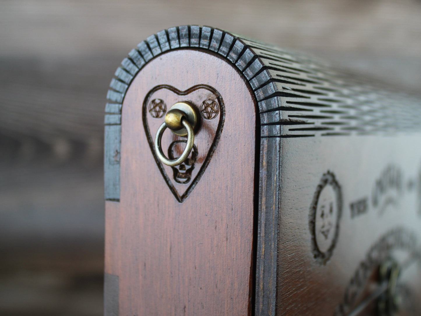 Handmade Wooden Handbag – Ouija Spirit Board Design