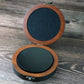 Obsidian Scrying Mirror in Circular Wooden Box – Labyrinth Design