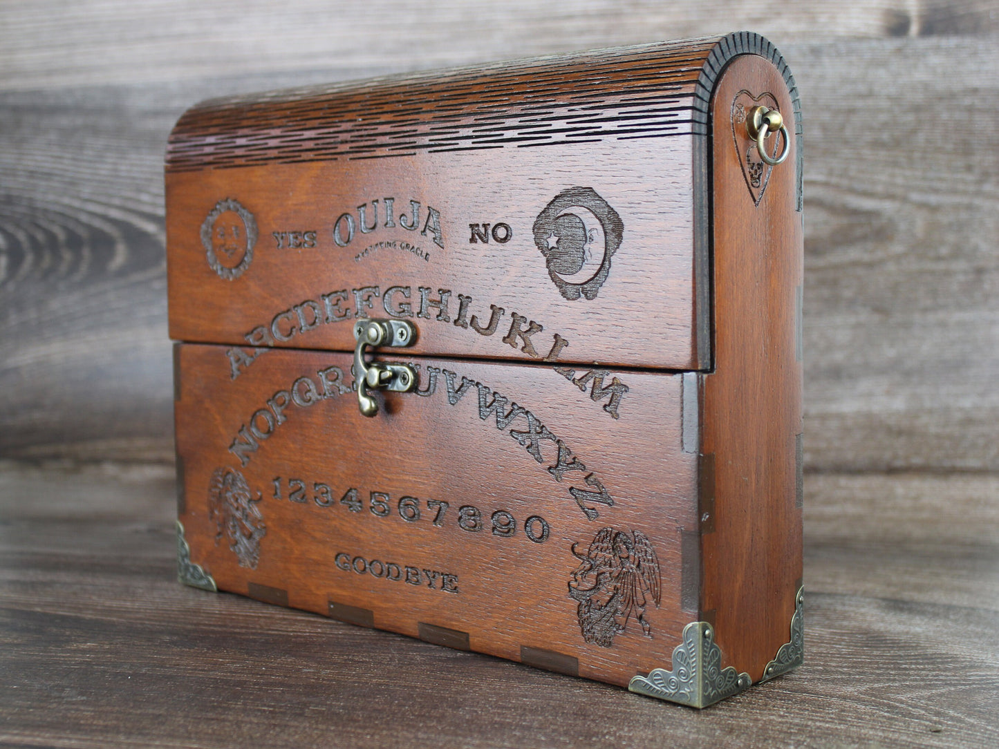 Handmade Wooden Handbag – Ouija Spirit Board Design