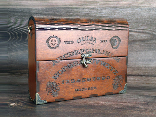 Handmade Wooden Handbag – Ouija Spirit Board Design