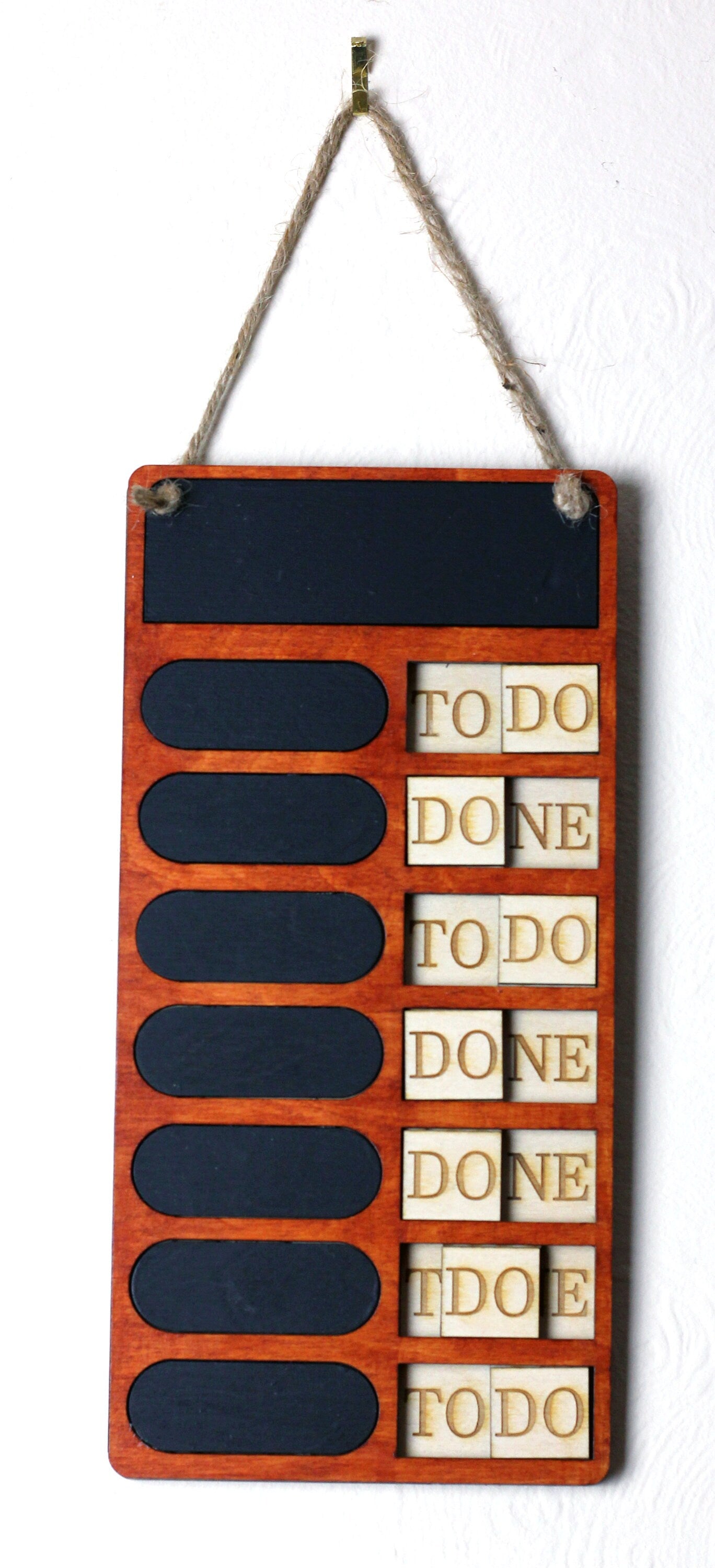 Custom wooden chore chart, record chores and tasks on this editable weekly chore board, wooden to do and task tracker, make it magnetic