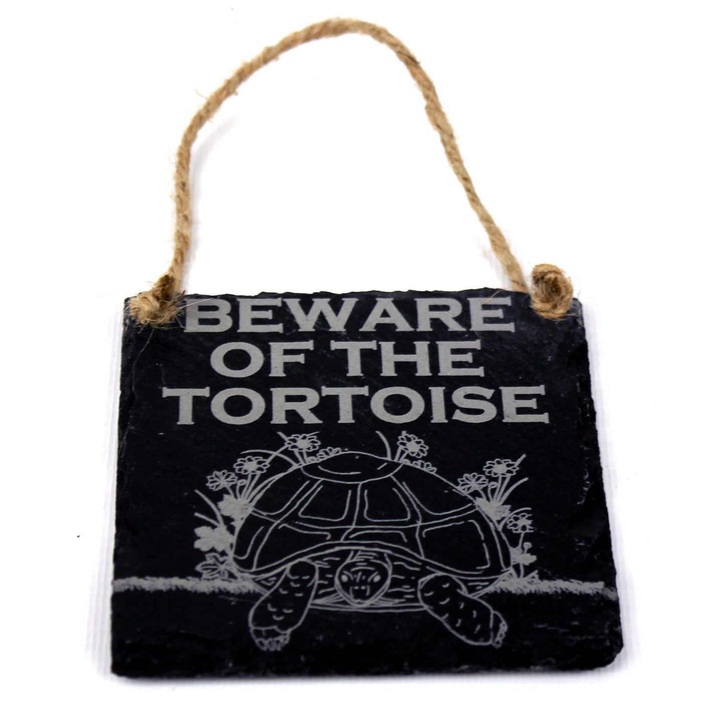 Small Beware of the Tortoise Slate Sign